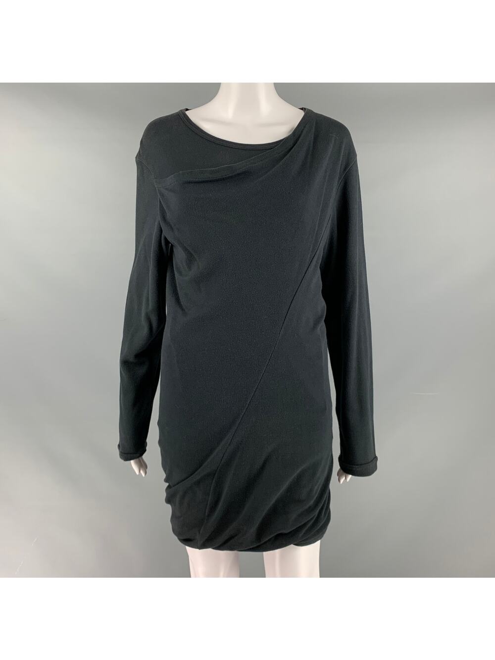 COMME des GARCONS 1980s Size M Black Cotton Bubble Hem Dress